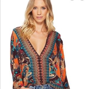 Free People Vibrant Patterned Blouse small